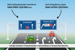 A6 gedeeltelijk afgesloten dit weekend