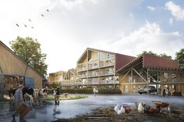 De bouw van de appartementen op het boerenerf Vliervelden is gestart