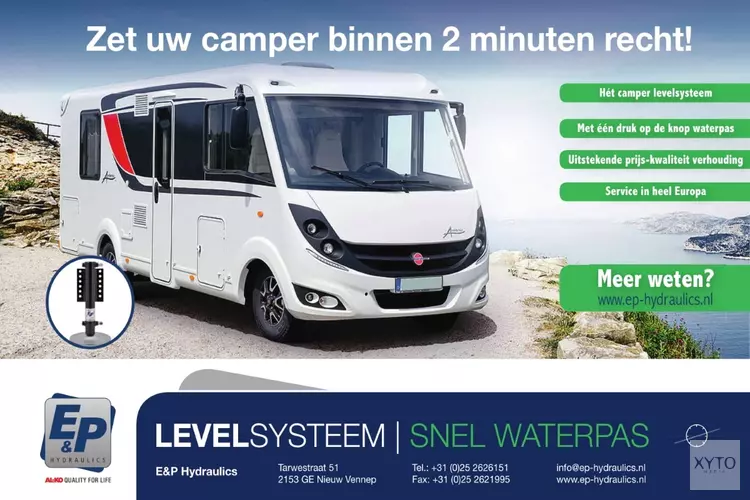 Uw camper in twee minuten waterpas bij E&P Hydraulics