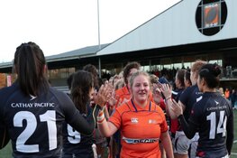 Rugby speelster Bulldogs Almere in de basis interland Nederlands team