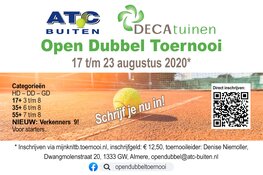 DECAtuinen Open Dubbel Toernooi van 17 t/m 23 augustus