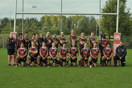 Eerste competitie wedstrijd Rugby Club Bulldogs Almere een spektakel