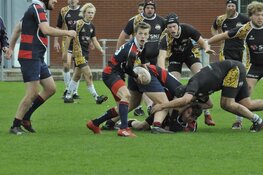 Eerste competitie wedstrijd Rugby Club Bulldogs Almere een spektakel