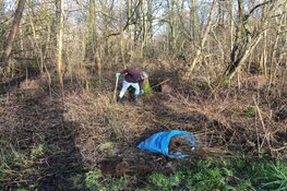 Vrijwilligers planten coronaproof bomen en struiken aan in het Vroege Vogelbos