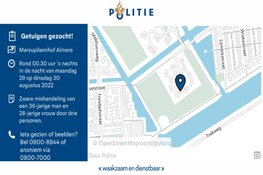 Verdachten zware mishandeling Almere aangehouden - getuigen gezocht