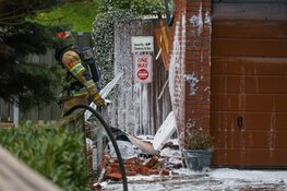 Brand in garage van woning Almere