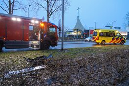 Auto tegen boom gereden in Almere, bestuurder gewond