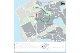 Afsluiting N702 Hogering in Almere van vrijdag 14 tot maandag 17 april