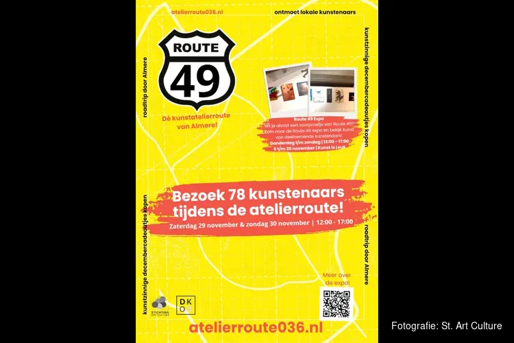 Kunstenaarsroute Route 49 op 29 en 30 november in Almere