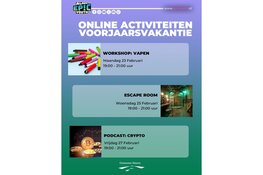 Epic Youth organiseert deze voorjaarsvakantie online activiteiten voor jongeren in Almere