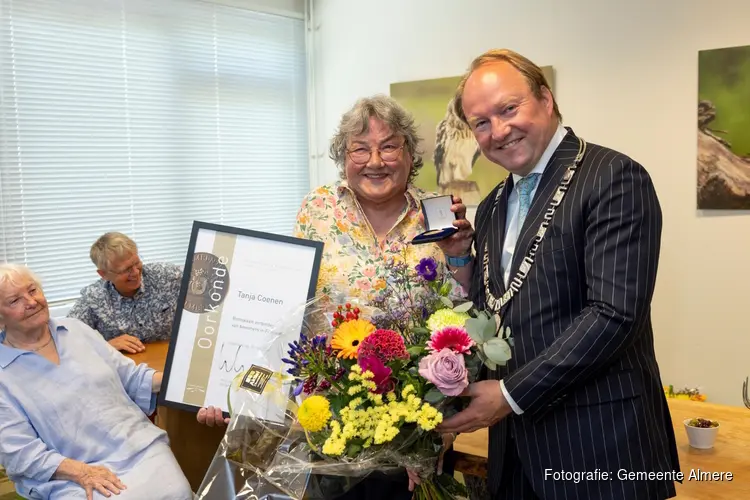 Erepenning van Almere voor Tanja Coenen