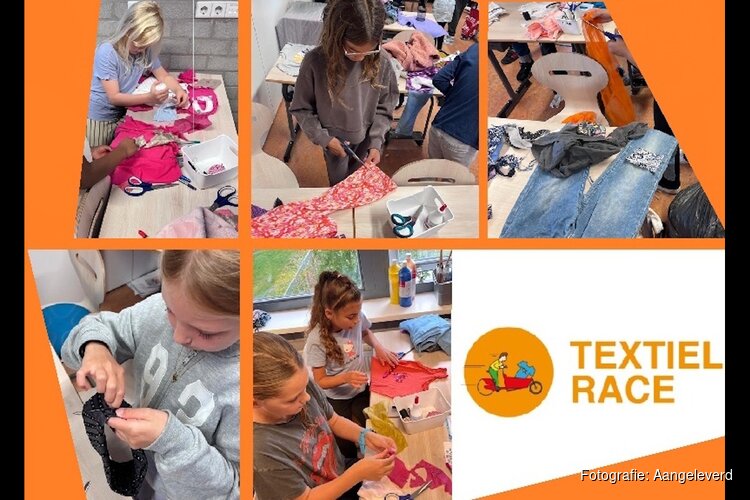 Groep 6 van De Windwijzer doet mee met de Textiel Race en geeft kleding een tweede leven